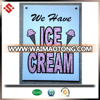 edge light advertising board free standing illuminated led light polypropylene sign