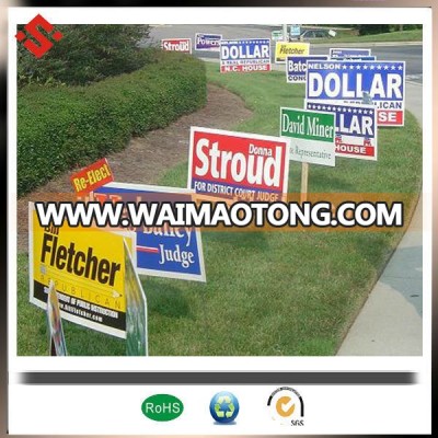 Advertising sign portable and recyclable PP correx lawn sign pp advertisement sheet